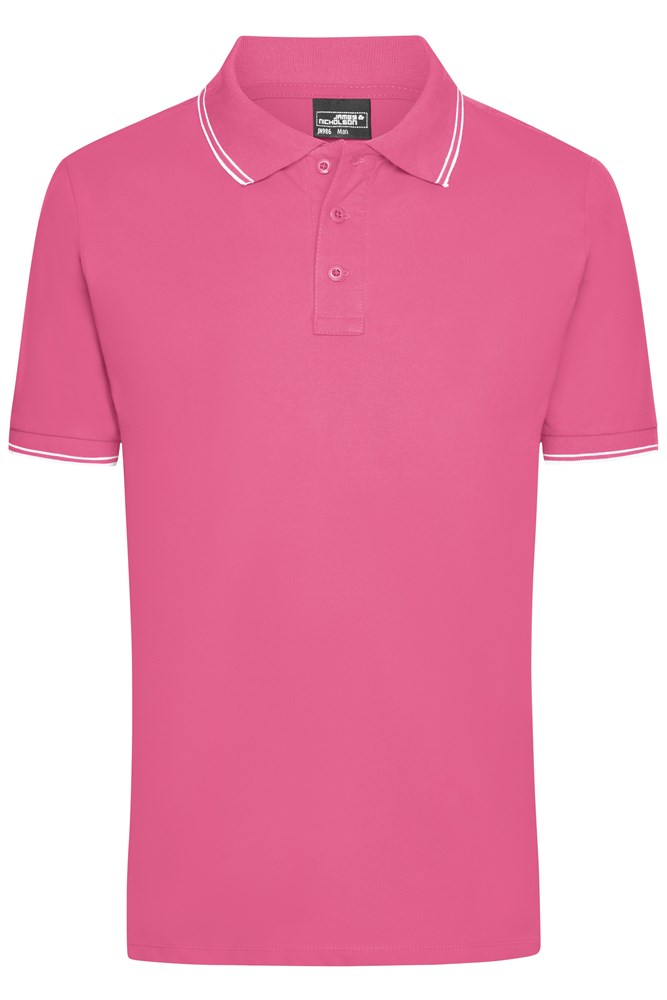 Men's Polo - Roze/wit (ca. Pantone 212C
whiteC)