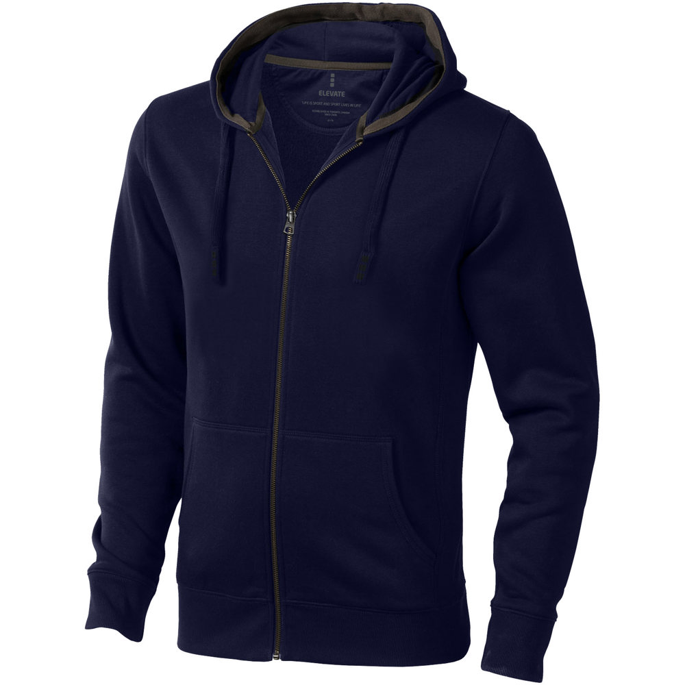 Arora heren hoodie met ritssluiting - Marineblauw