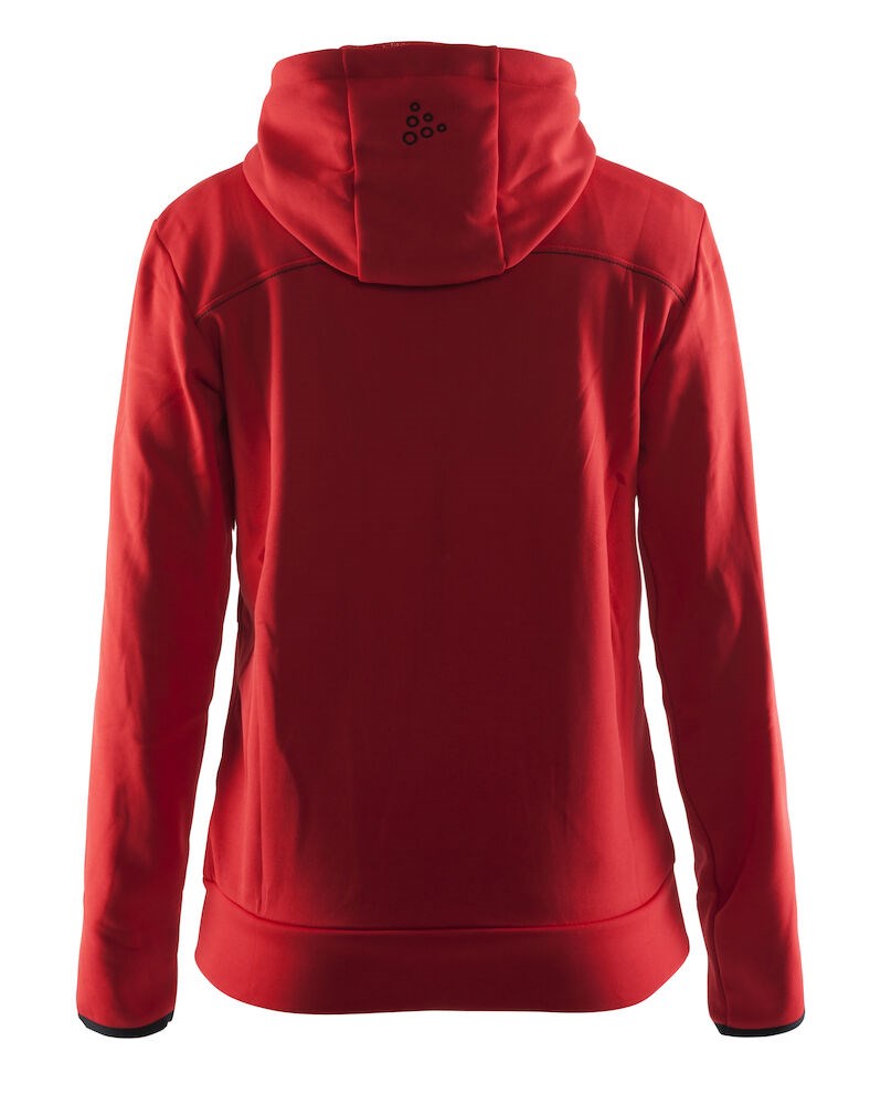 Craft - Leisure Full Zip Hood W Bright Red/Black/Grey Melange L