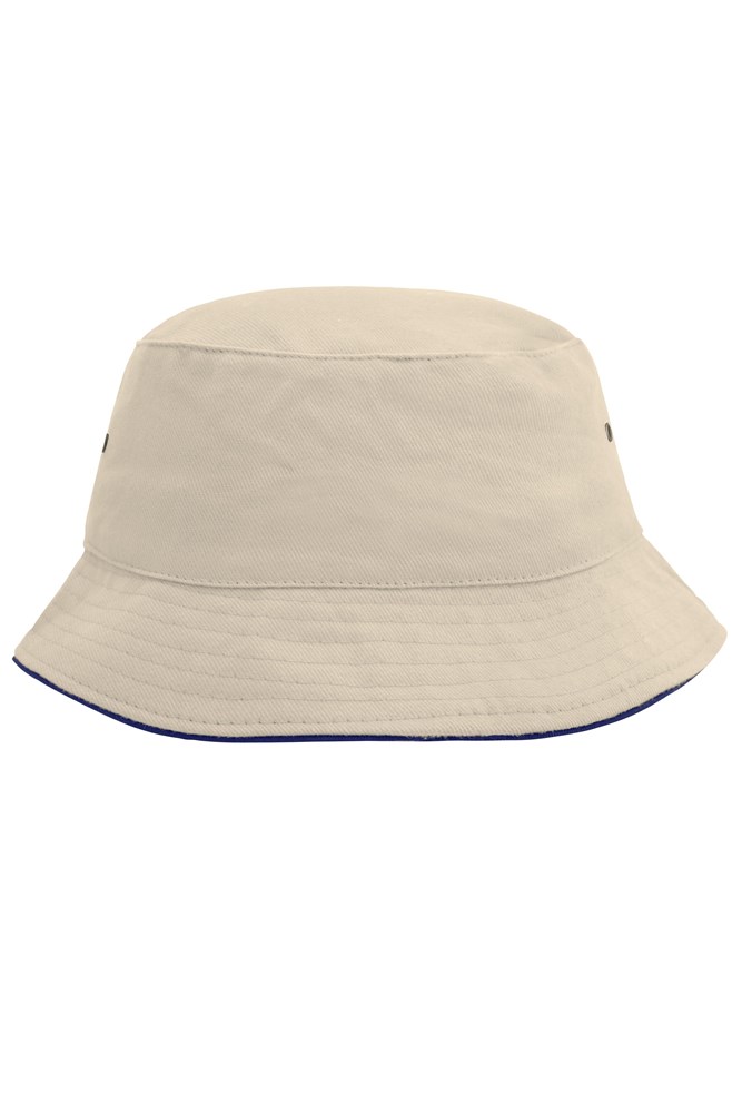 Fisherman Piping Hat - Naturel/navy (ca. Pantone 7500C
296C)