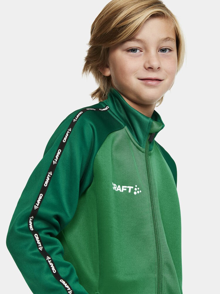 Craft - Squad 2.0 Full Zip Jr Team Green-Ivy 122/128