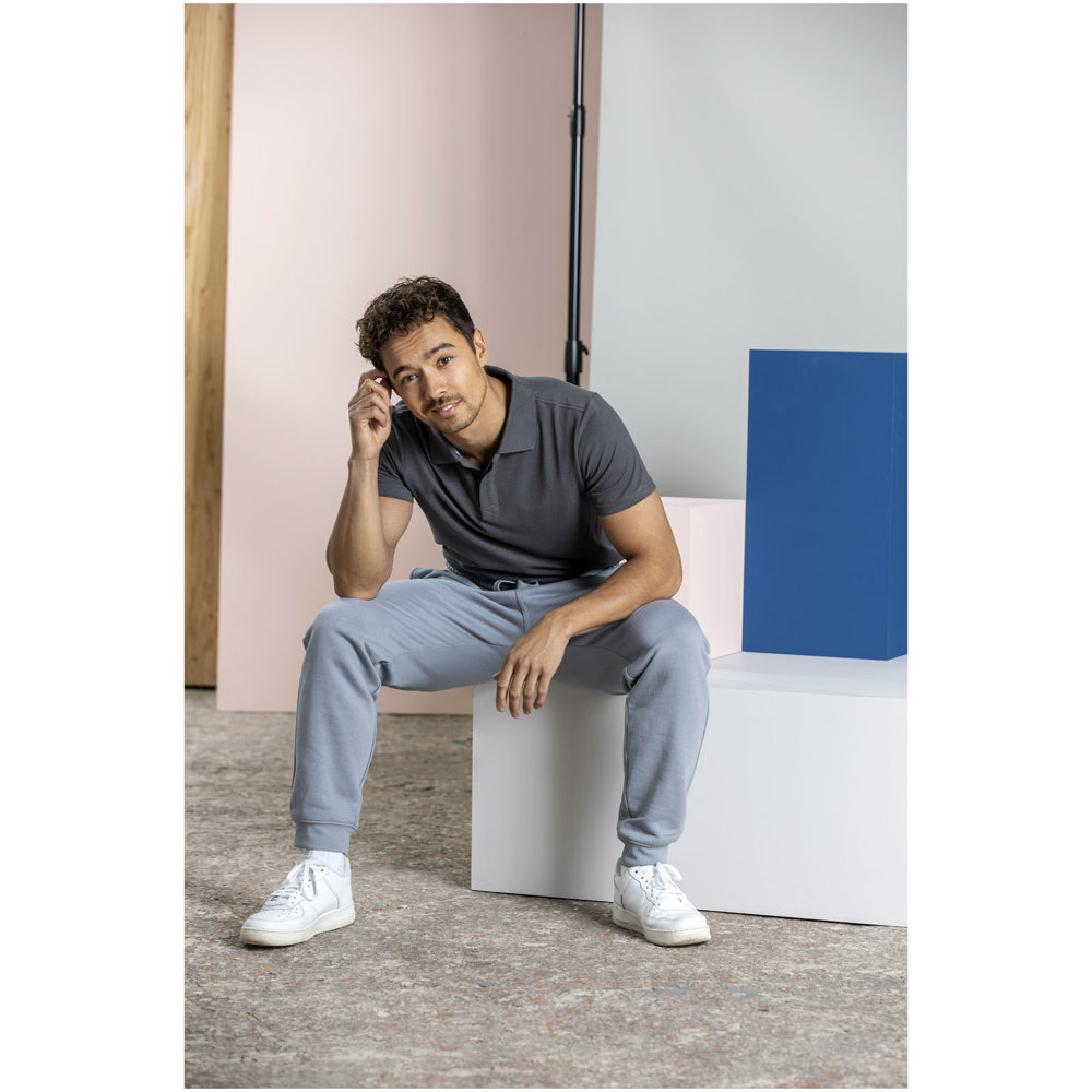 Graphite herenpolo met korte mouwen biologisch textiel