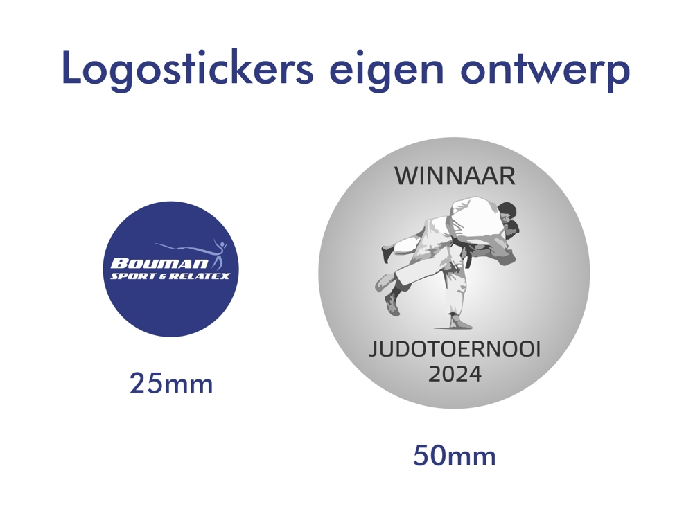 Logostickers met opdruk naar wens (in kleur)