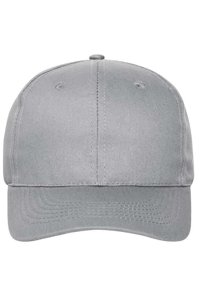 6 Panel Cap Bio Cotton - Lichtgrijs (ca. Pantone 400C)