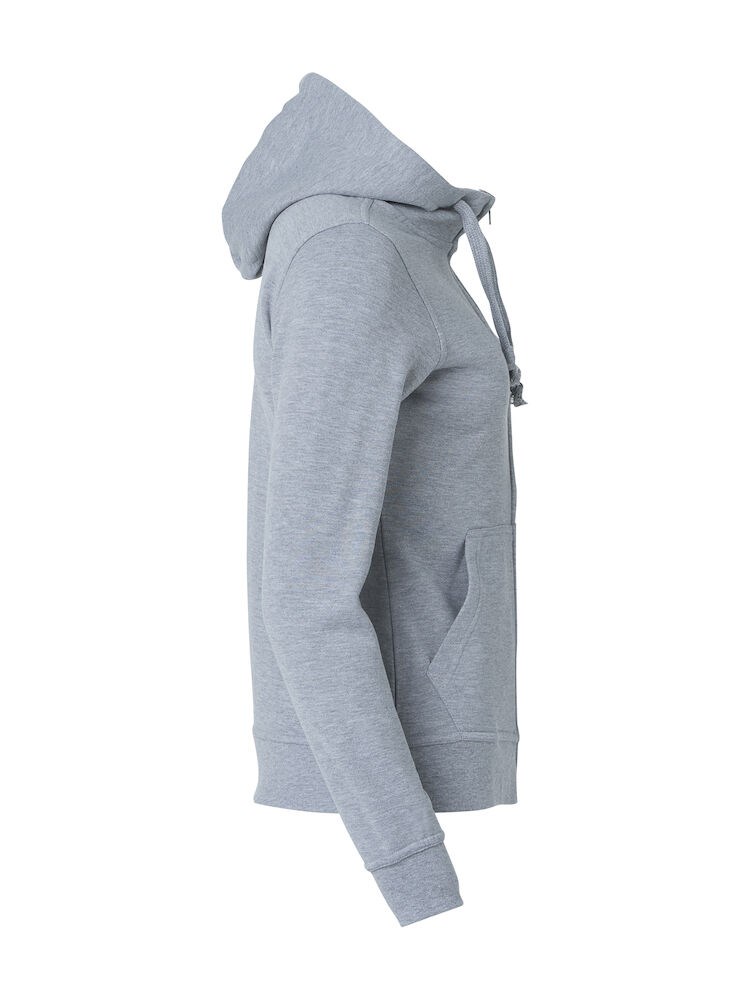 Clique - Basic Hoody Full Zip Women Grijs-melange XXL