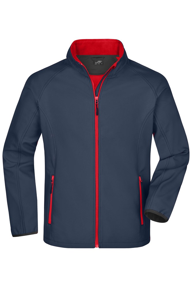 Men's Promo Softshell Jacket - Ijerzgrijs/rood (ca. Pantone 432C
200C)