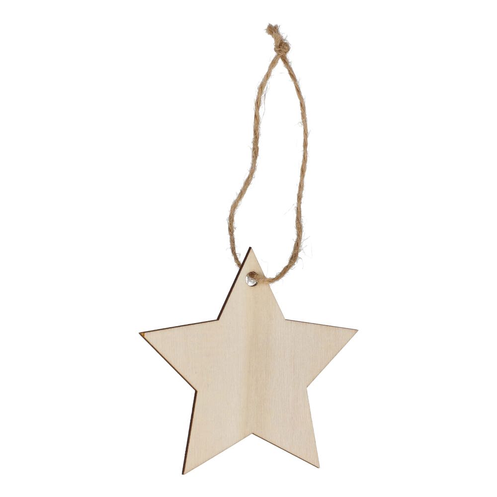 Houten kerstornament ster
