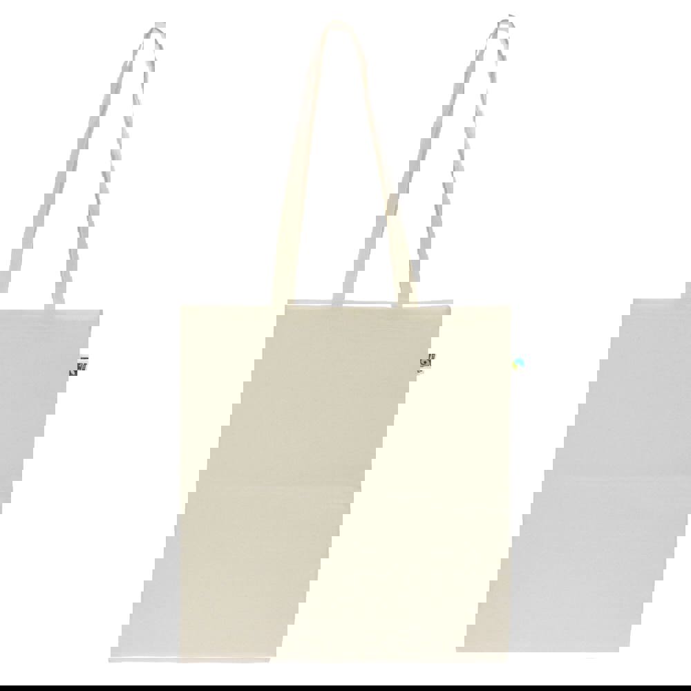 Fairtrade katoenen tas ecru lang 140g/m² 38x42cm