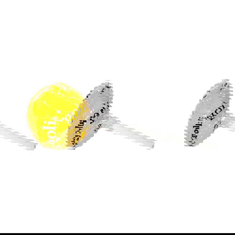 Ronde lolly - Transparant/Geel