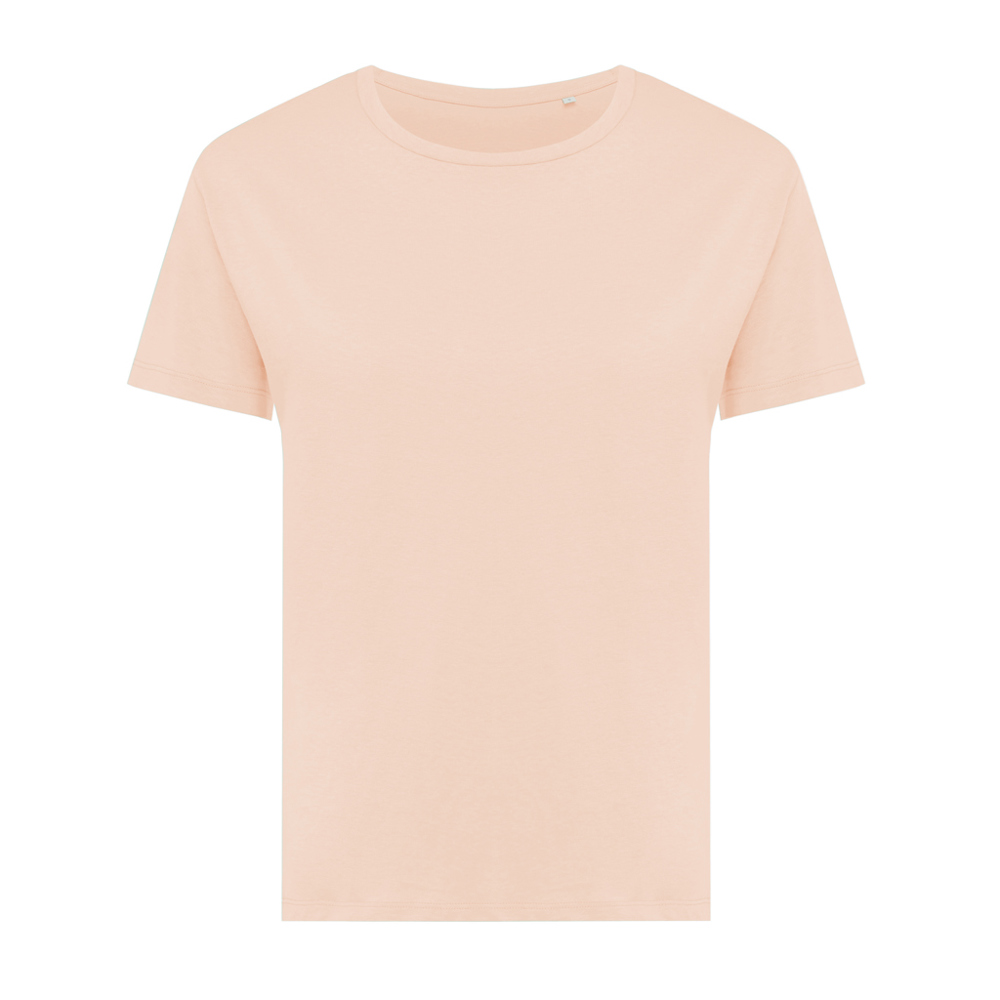 IQONIQ Yala dames lichtgewicht gerecycled katoen t-shirt - peach nectar (± PMS 14-1314 TCX)
