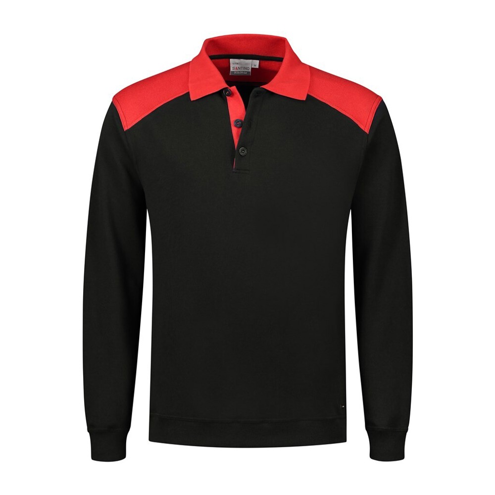 Santino Polosweater Tesla - Black / Red