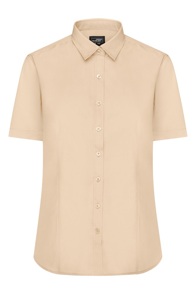 Ladies' Shirt Short-Sleeved Poplin - Steen (ca. Pantone 7501C)