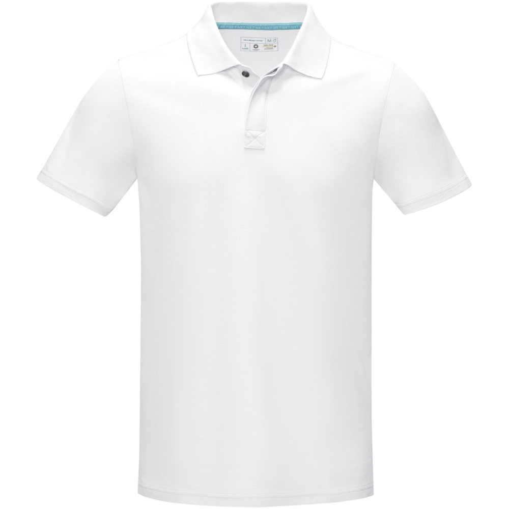 Graphite herenpolo met korte mouwen biologisch textiel