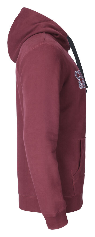 Cutter & Buck - Twisp Hood Full Zip Heren Burgundy logo 4XL
