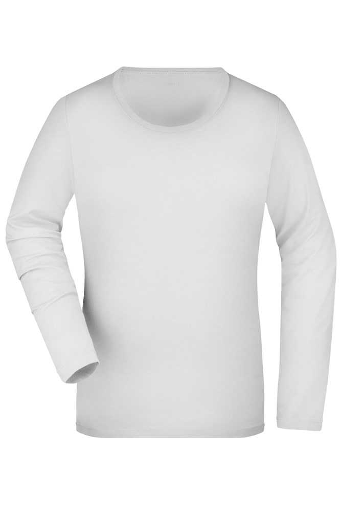 Ladies' Stretch Shirt Long-Sleeved - Wit (ca. Pantone white)