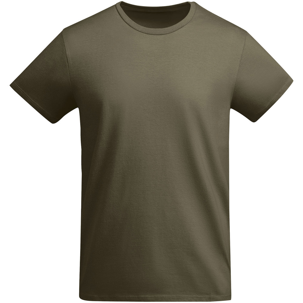Breda biologisch katoenen herenshirt met korte mouwen - Militair groen