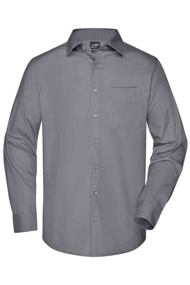 Men's Business Shirt Longsleeve - Staal (ca. Pantone 423U)