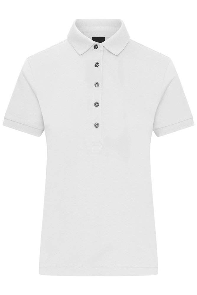 Ladies' Mercerised Polo - Wit (ca. Pantone white)