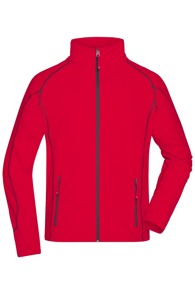 Men's Structure Fleece Jacket - Rood/carbon (ca. Pantone 1795C
425U)