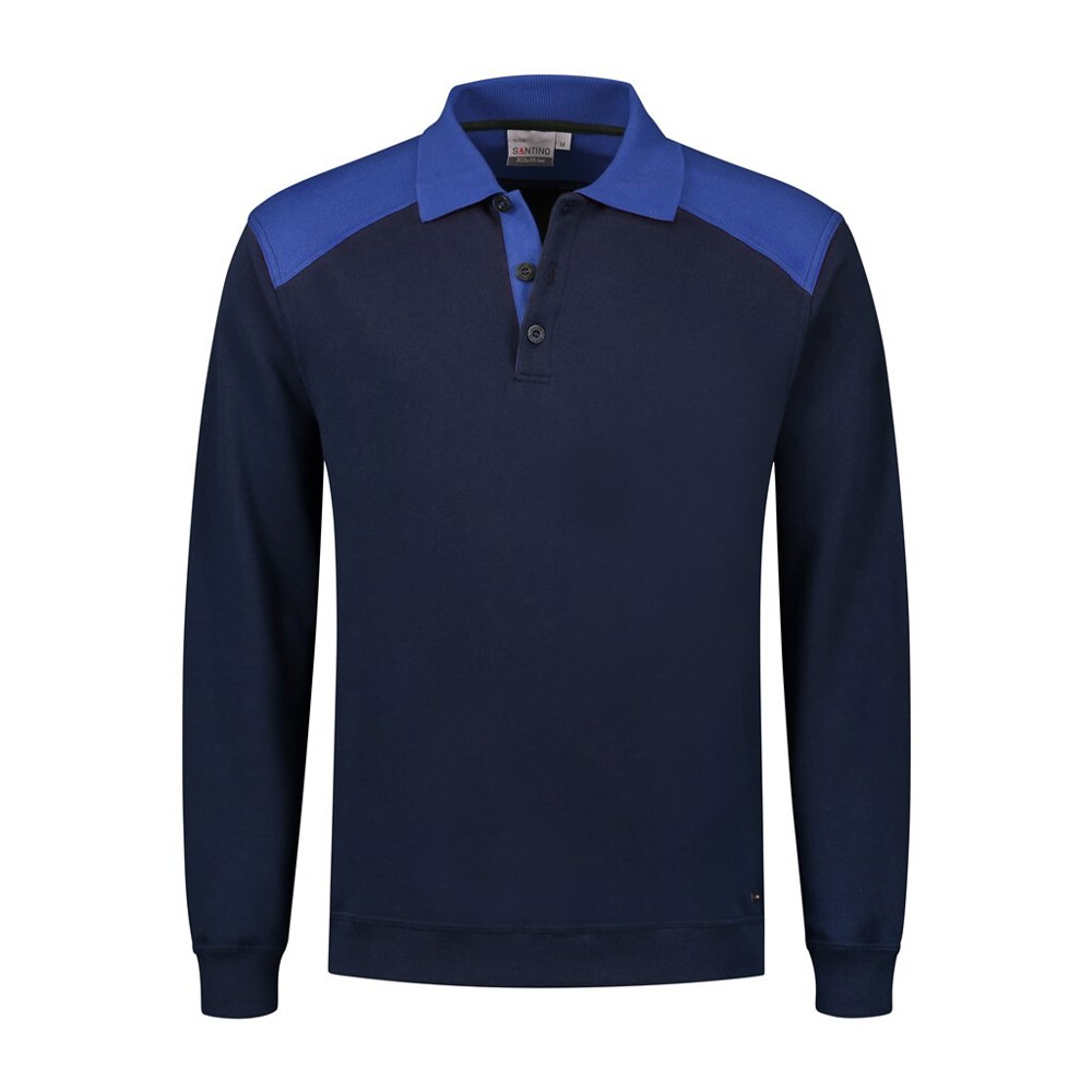 Santino Polosweater Tesla - Real Navy / Royal Blue