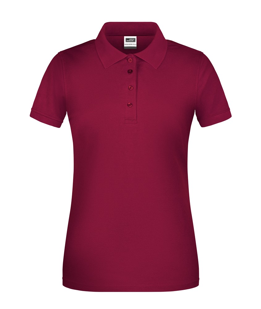 Ladies' BIO Workwear Polo OCS Blended - Wijnrood (ca. Pantone 195C)