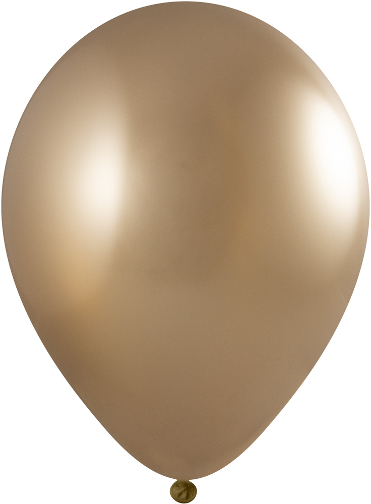 Ballonnen onbedrukt 90/100 cm - Ø 35 cm - 12 inch - Goud Chroom (4715) (± PMS 871)