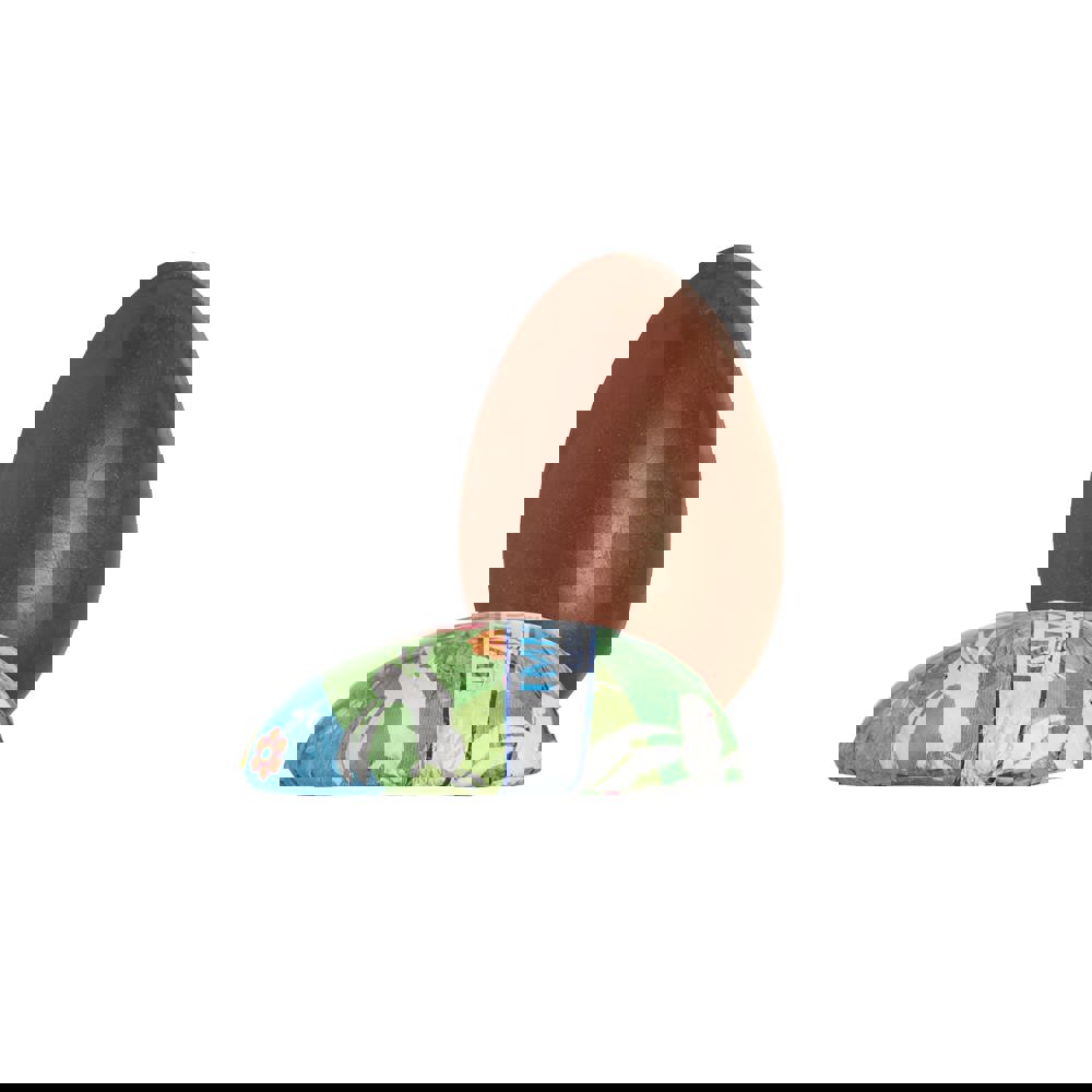 Half massief Paasei met bedrukte wikkel