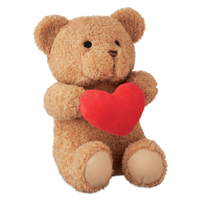 SNUGGLE - Pluche teddybeer met hart 23cm