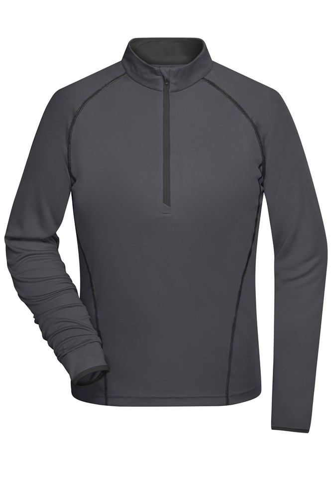 Ladies' Sports Shirt Long-Sleeved - Titan/zwart (ca. Pantone 426U
blackC)