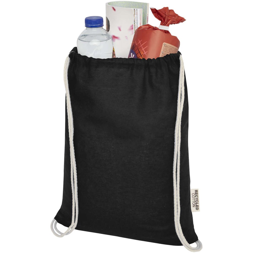 Oregon tas met trekkoord van 140 g/m² GRS gerecycled katoen