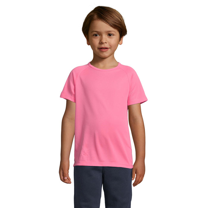 SPORTY KIDS - SPORTY kinder t-shirt 140g - Neon Roze 2