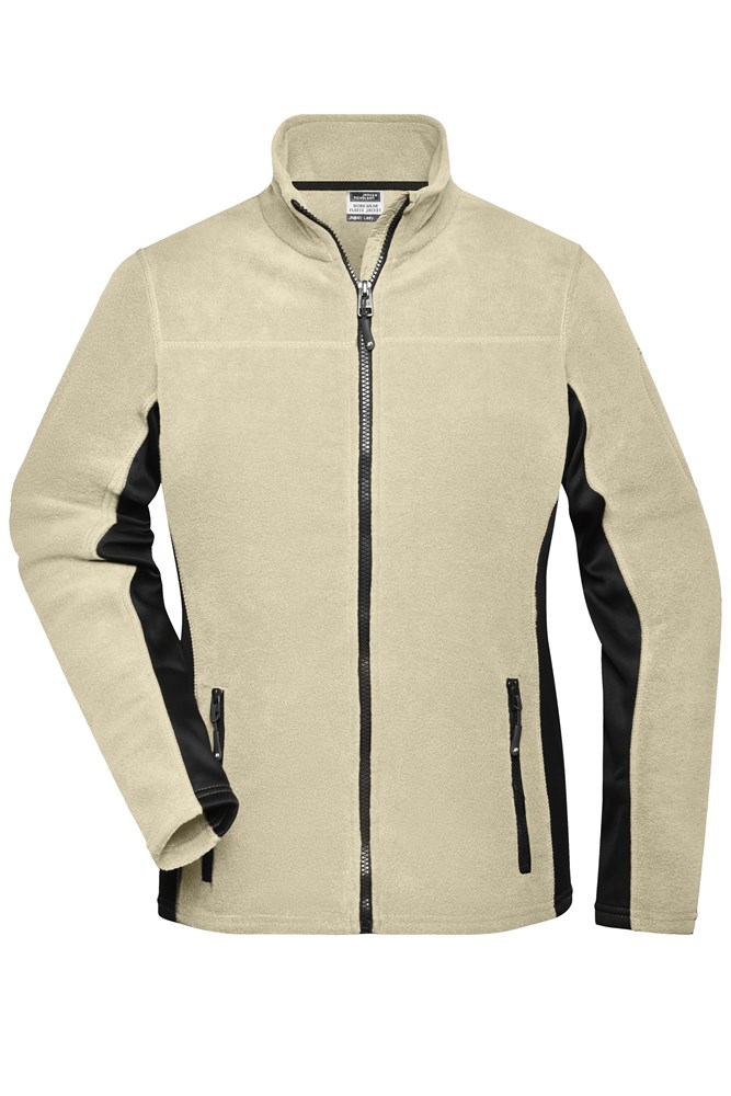 Ladies' Workwear Fleece Jacket - STRONG - - Steen/zwart (ca. Pantone 7501C
blackC)