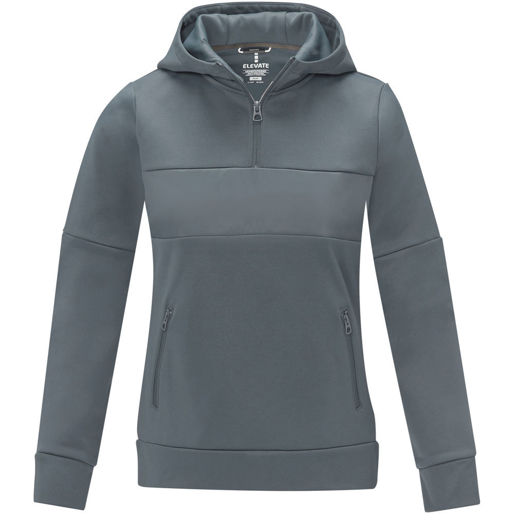 Sayan anorak dames sweater met halve rits en capuchon
