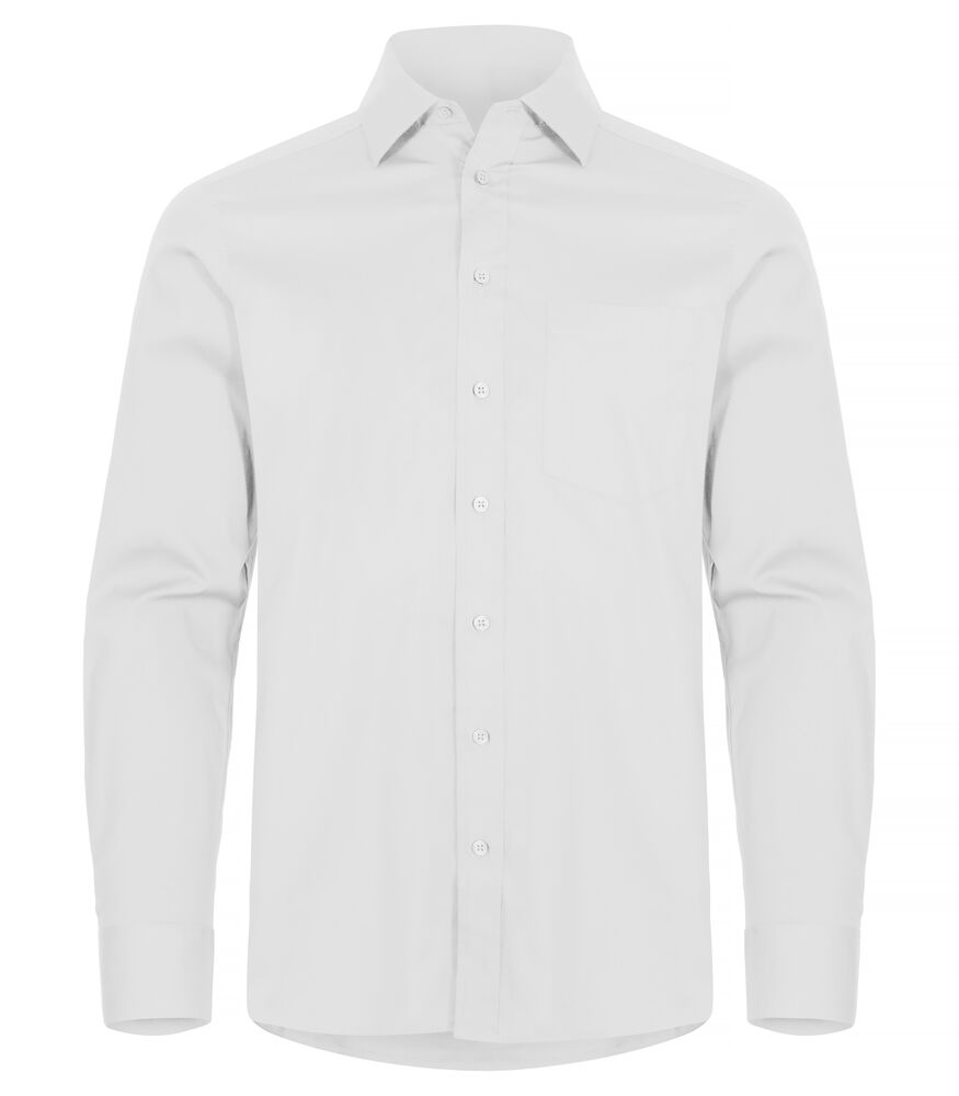 Clique - Stretch Shirt L/S - wit