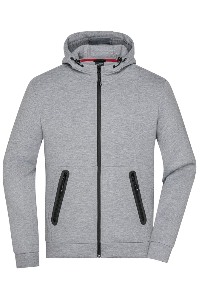 Men´s Hooded Jacket - Licht melange (ca. Pantone 431C)