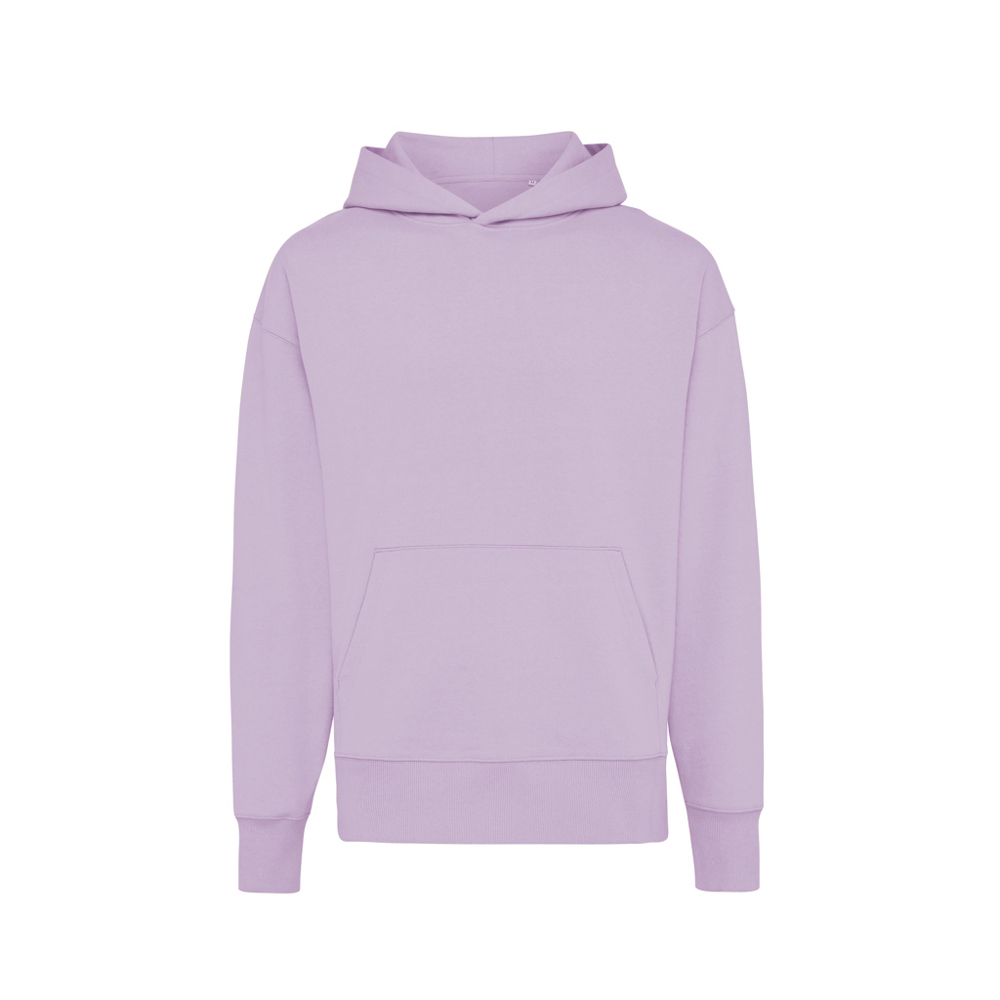 IQONIQ Yoho gerecycled katoen relaxed hoodie - lavender (± PMS 15-3716TCX)
