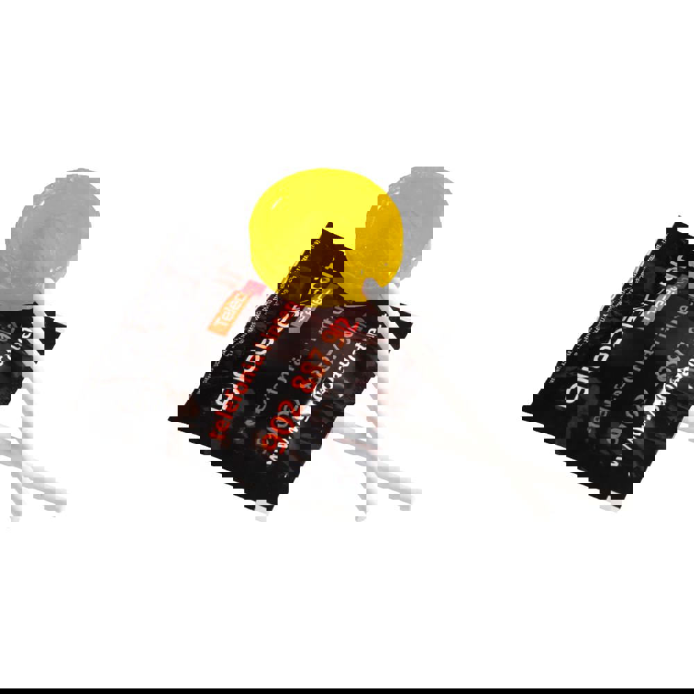 Platte lolly - wit/geel