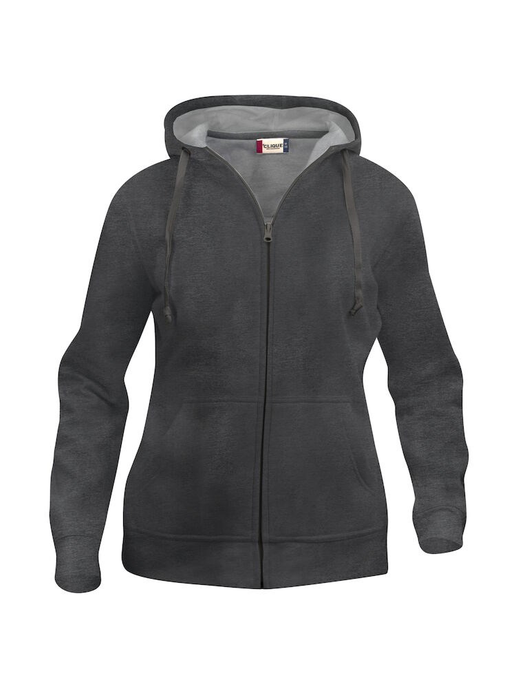 Clique - Basic Hoody Full Zip Women - Antraciet Melange