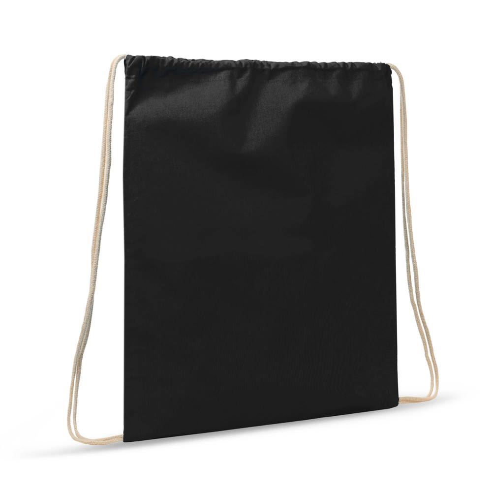 Rugzak katoen OEKO-TEX® 140g/m² 35x45cm - Zwart