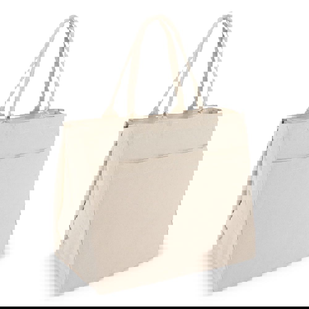 Katoen Tote met rits OEKO-TEX® 39 x 24 x 34cm 320g/m²