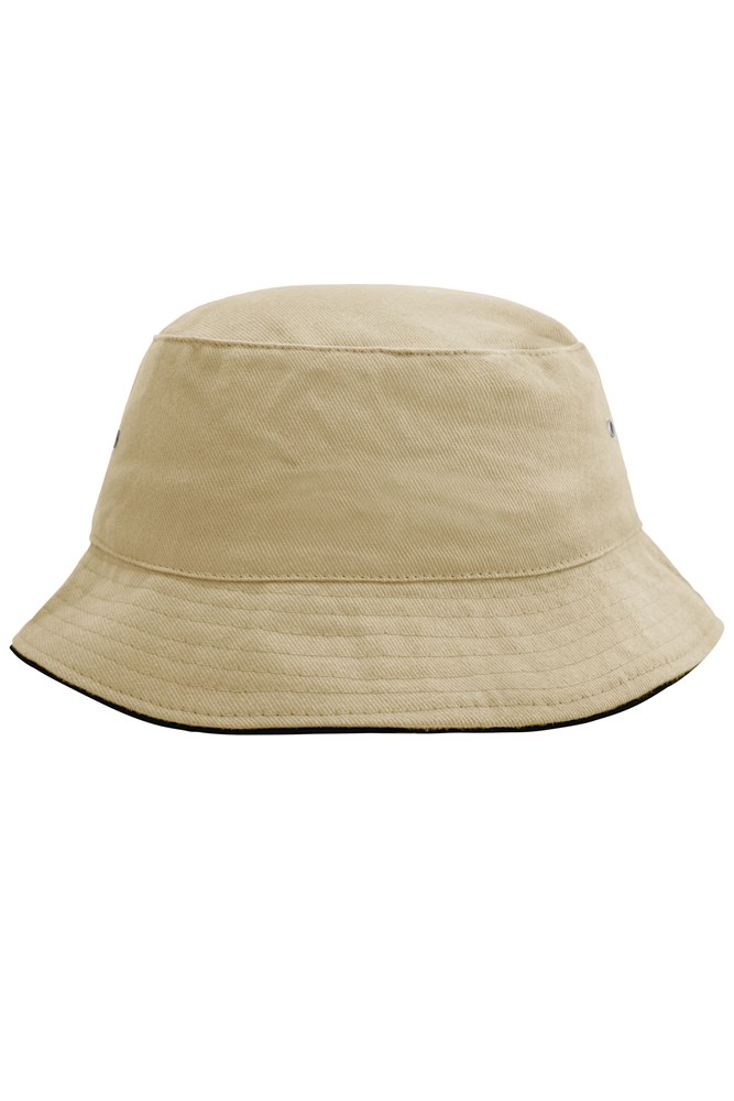 Fisherman Piping Hat - Khaki/zwart (ca. Pantone 451C
blackC)