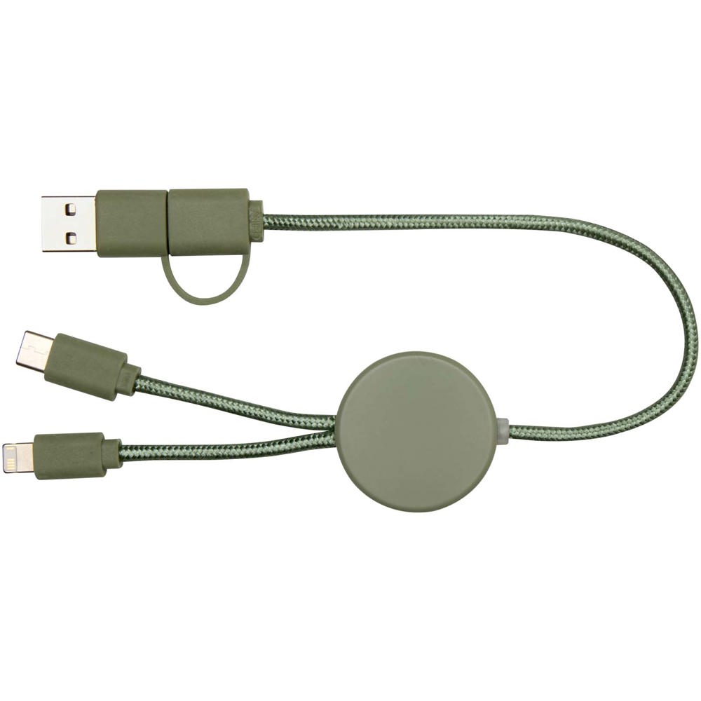 Citala 5-in-1 30 cm datasynchronisatie- en 27 W snellaadkabel van gerecycled plastic
