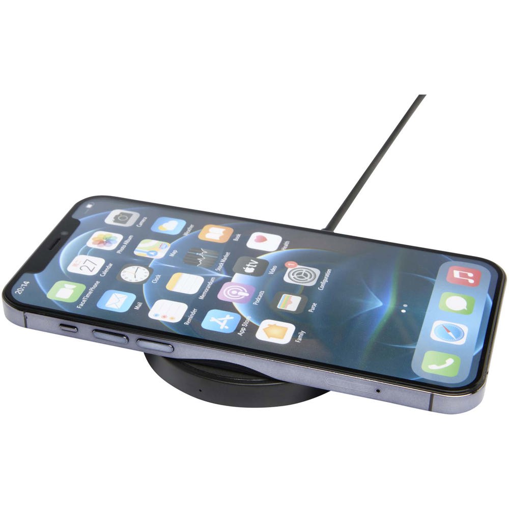 Freal 15 W draadloos oplaadstation van gerecycled plastic - Zwart