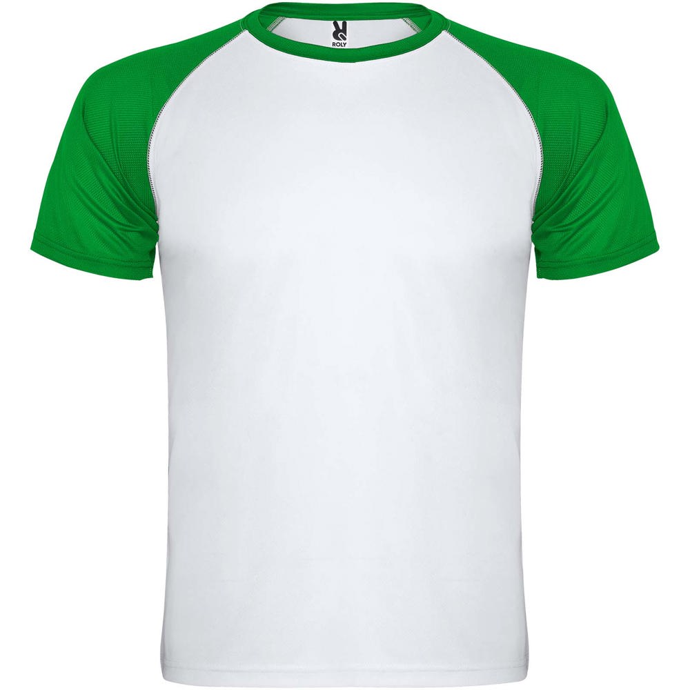 Indianapolis unisex sportshirt met korte mouwen - Wit, Varen groen