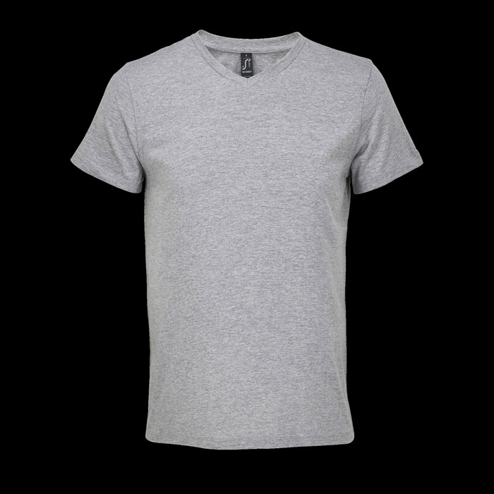 REGENT V - REGENT V V-NECK T-SHIRT - Grijs Gemeleerd