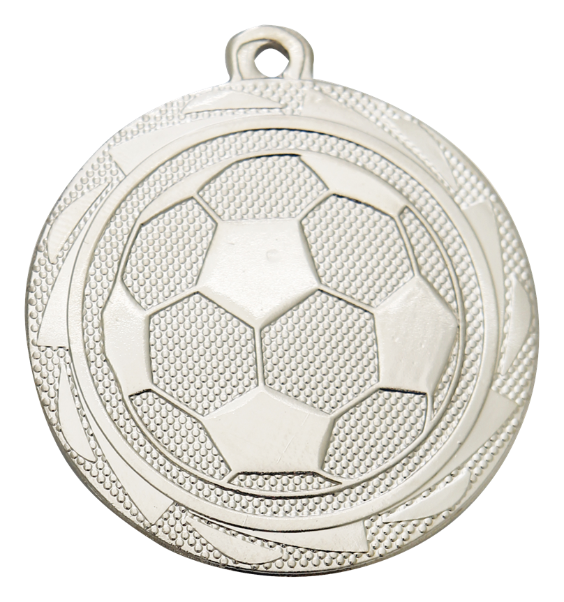 B-BS.ME105 medailles 4,5 cm voetbal - 2. zilver
