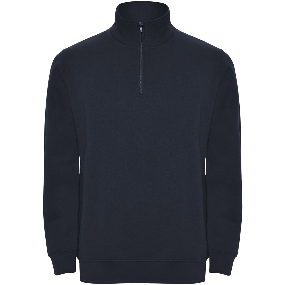 Aneto 280 g/m² trui met kwartritssluiting - Marineblauw