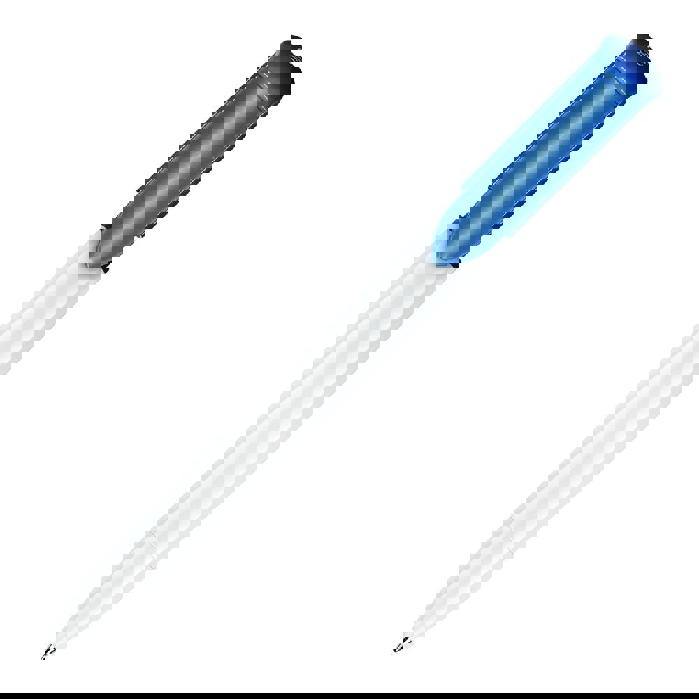 Balpen S40 Colour hardcolour - Wit / Lichtblauw