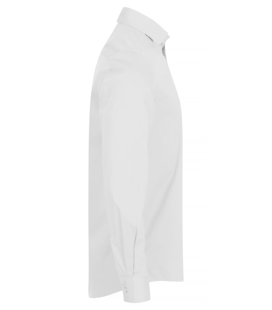 Clique - Stretch Shirt L/S Wit 4XL
