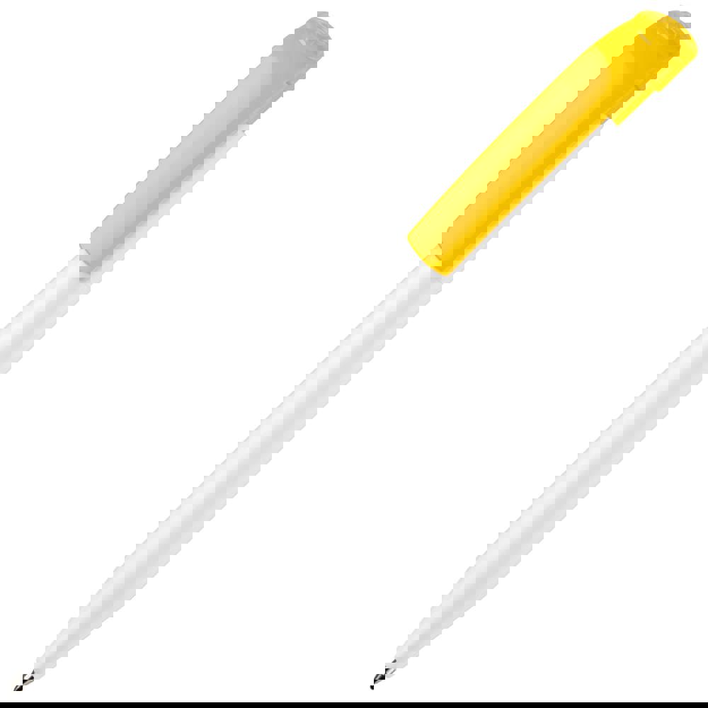 Balpen S45 hardcolour - Wit / Geel